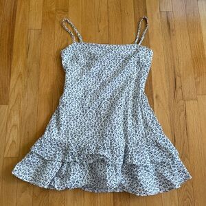 Princess Polly Blue and White Floral Mini Dress US 6